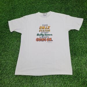 Vintage 90s Funny Statement Shirt Womens Large 21x27 White